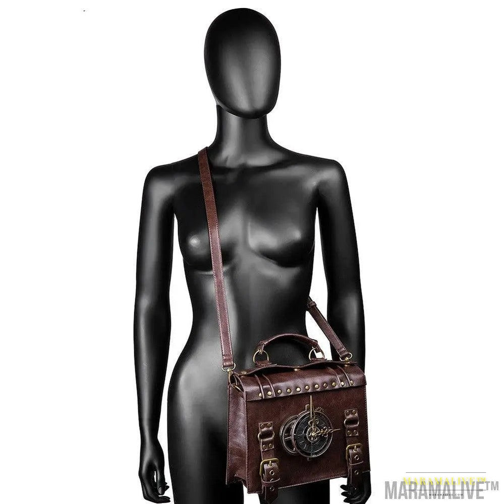 New Style Women's Bag Steampunk Industrial Retro Style Women's One-shoulder Diagonal Bag