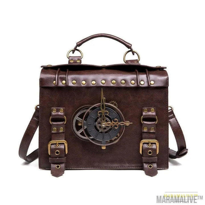 New Style Women's Bag Steampunk Industrial Retro Style Women's One-shoulder Diagonal Bag