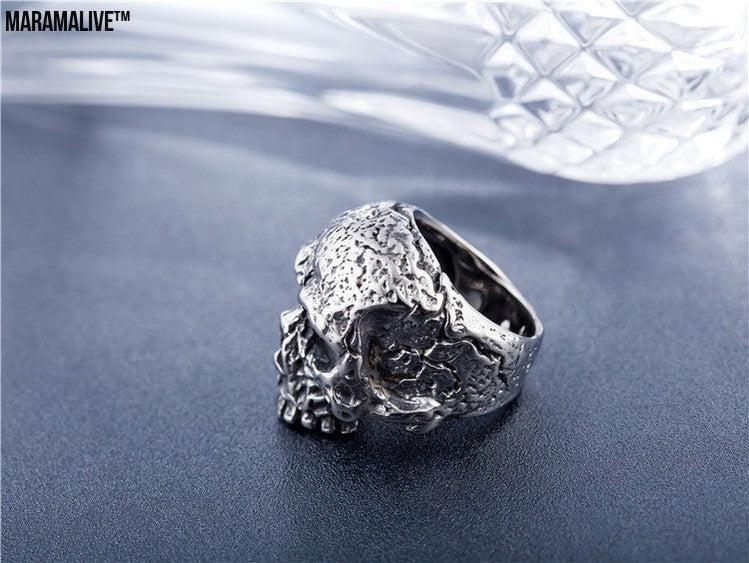 New Vintage Gothic Skull Men's Titanium Steel Ring