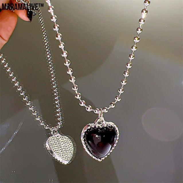 Niche Creative Personality Affordable Luxury Advanced Love Micro Zircon-laid Necklace