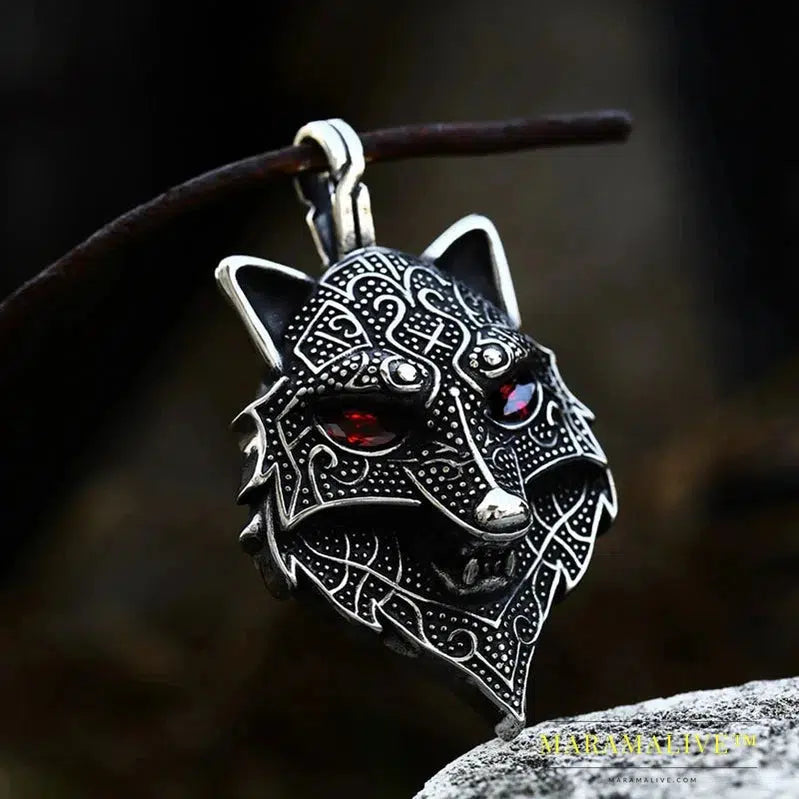 Nordic Viking Amulet scandinavian wolf head Necklace Animal Original pendant necklace Jewelry