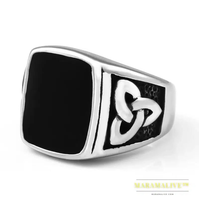 Nordic Vikings Celtic Knot black color High Quality fashion ring jewelry