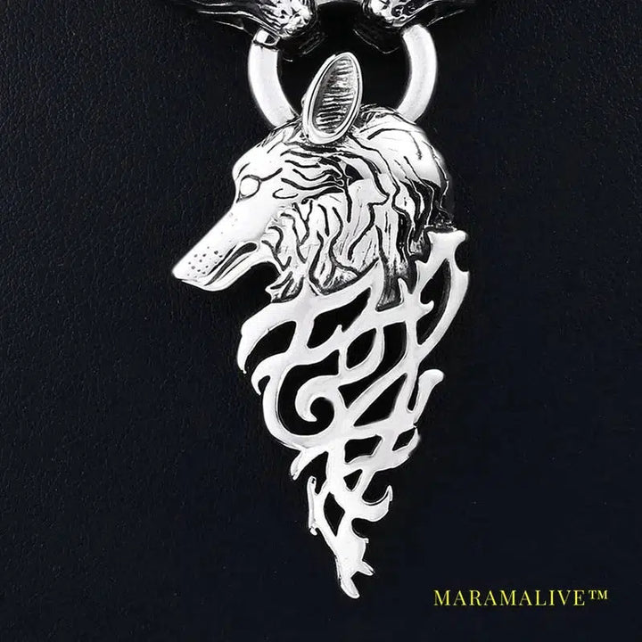 Norse Vikings Amulet Raven Wolf Head Thor's Hammer Mjolnir Original Animal Viking pendant Jewelry