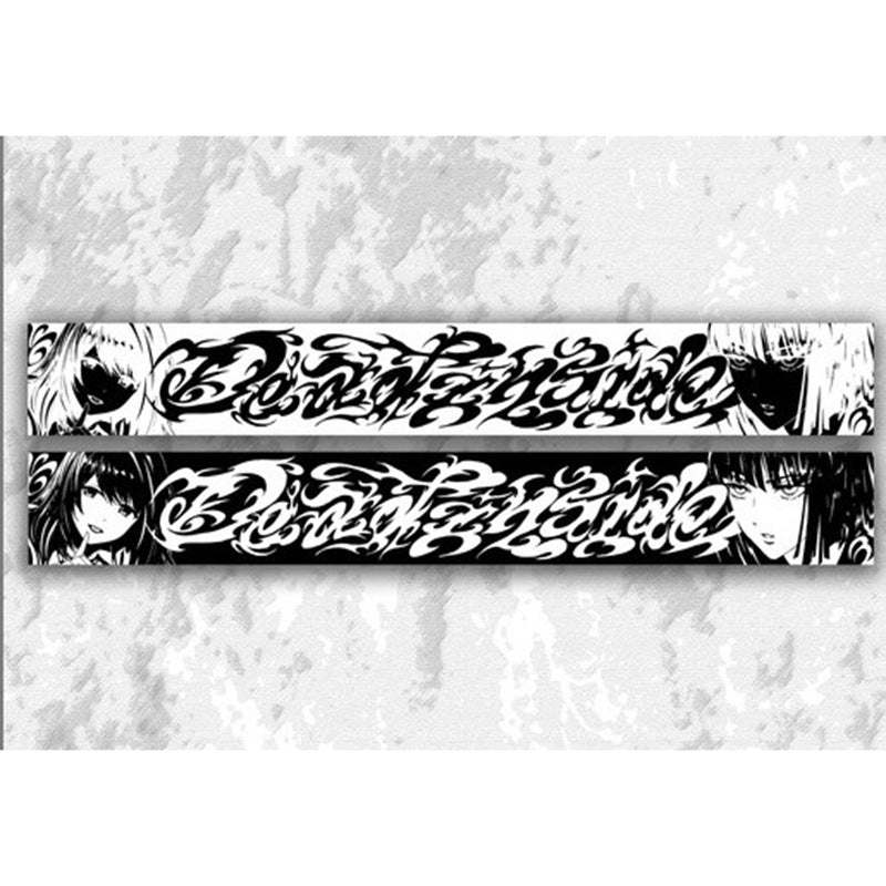 Two Maramalive™ European And American Scarf Autumn And Winter New Dark Style Fire Element with elaborate, gothic-style text and anime character illustrations, perfect for anime enthusiasts.