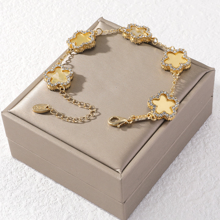 A Light Luxury High-grade Minimalist Style Women's Single Bracelet by Maramalive™ with multi-colored stones.