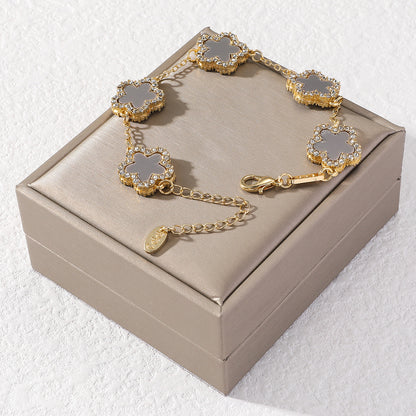 A Light Luxury High-grade Minimalist Style Women's Single Bracelet by Maramalive™ with multi-colored stones.
