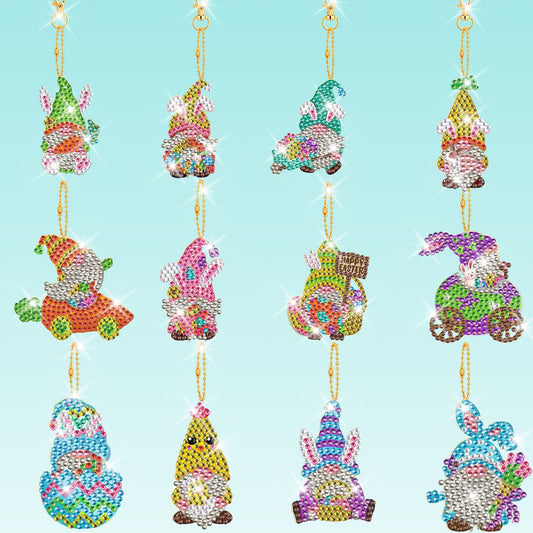 Easter gnome ornaments decorated with Maramalive™ Creative DIY Cartoon Christmas Handbag Pendant.