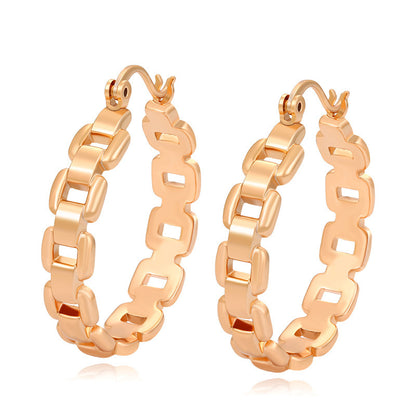 A woman's ear with a Maramalive™ Lovely pair of Women's Fashion Graceful Personality Zircon Earrings shaped earring.