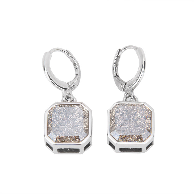 A pair of Women's Brown Sterling Silver Earrings with druzy stones from Maramalive™.
