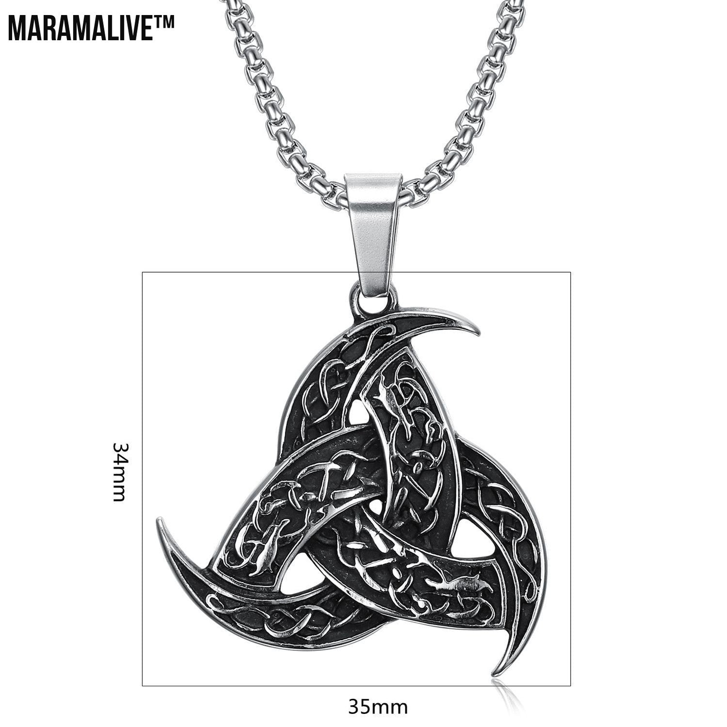 Odin Horn Dragon Pendant Necklace