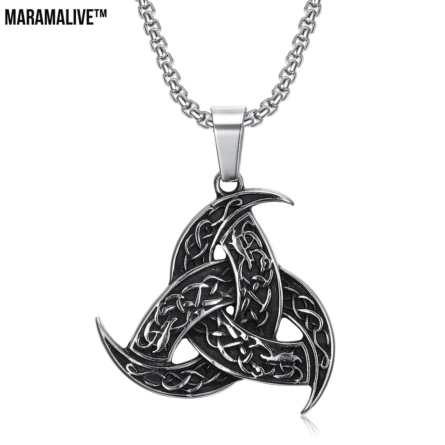 Odin Horn Dragon Pendant Necklace