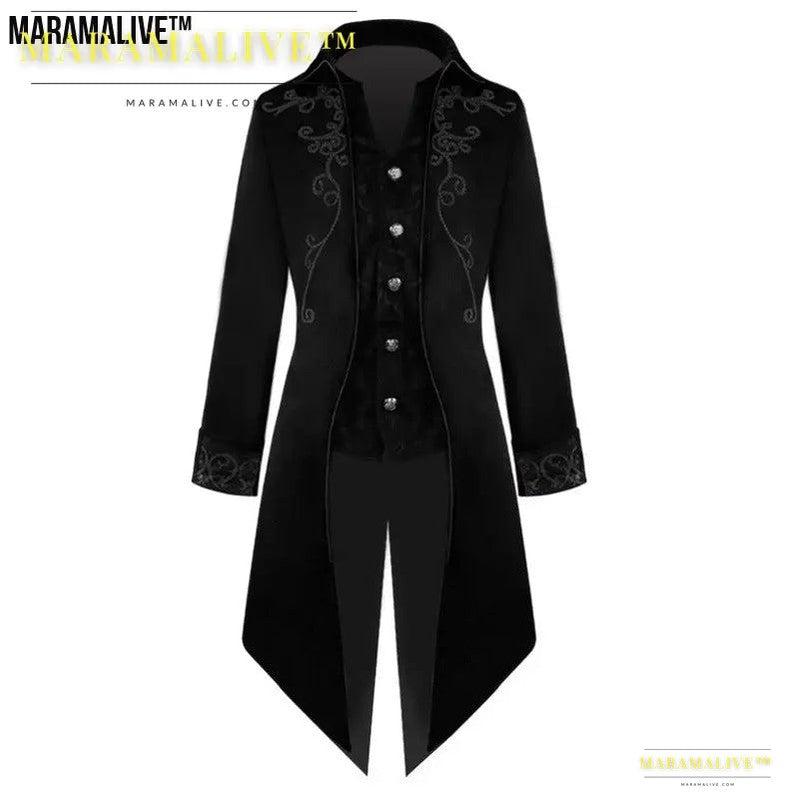 Old fashioned Tuxedo Tails Coat - Victorian Swallowtail Punk Jacket