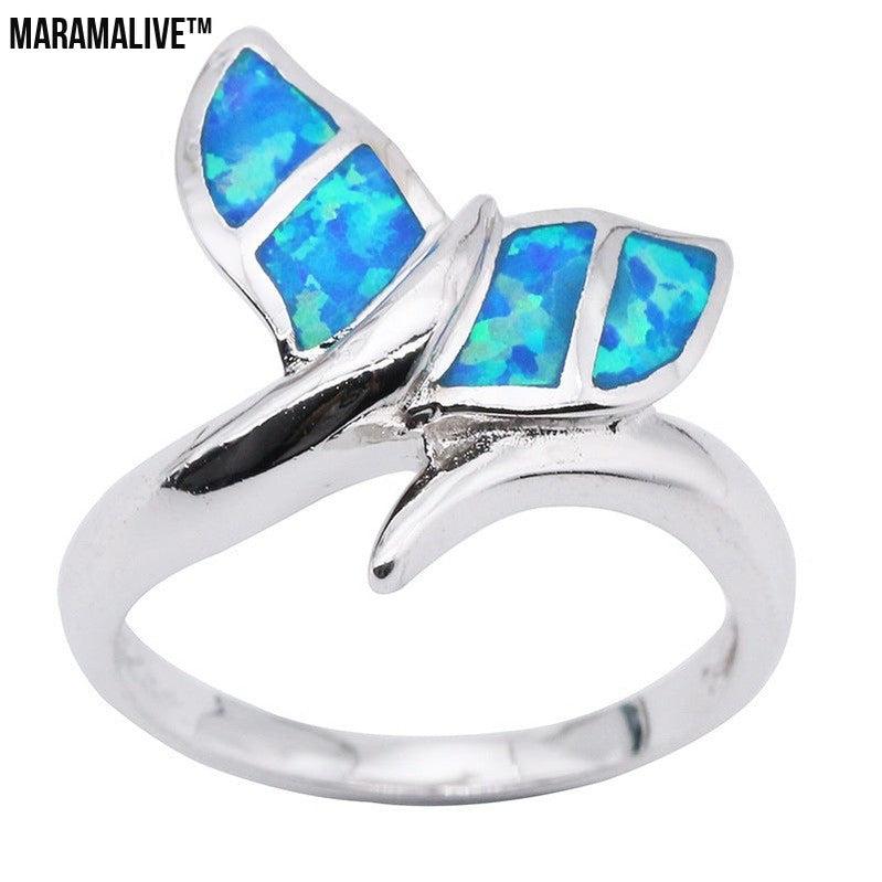 Opal Mermaid Tail Ring