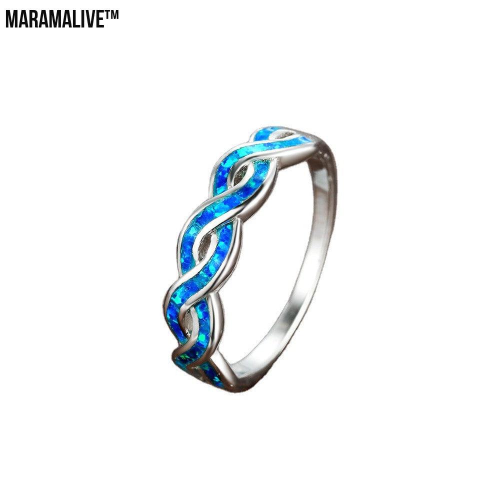 Opal Twist Ring