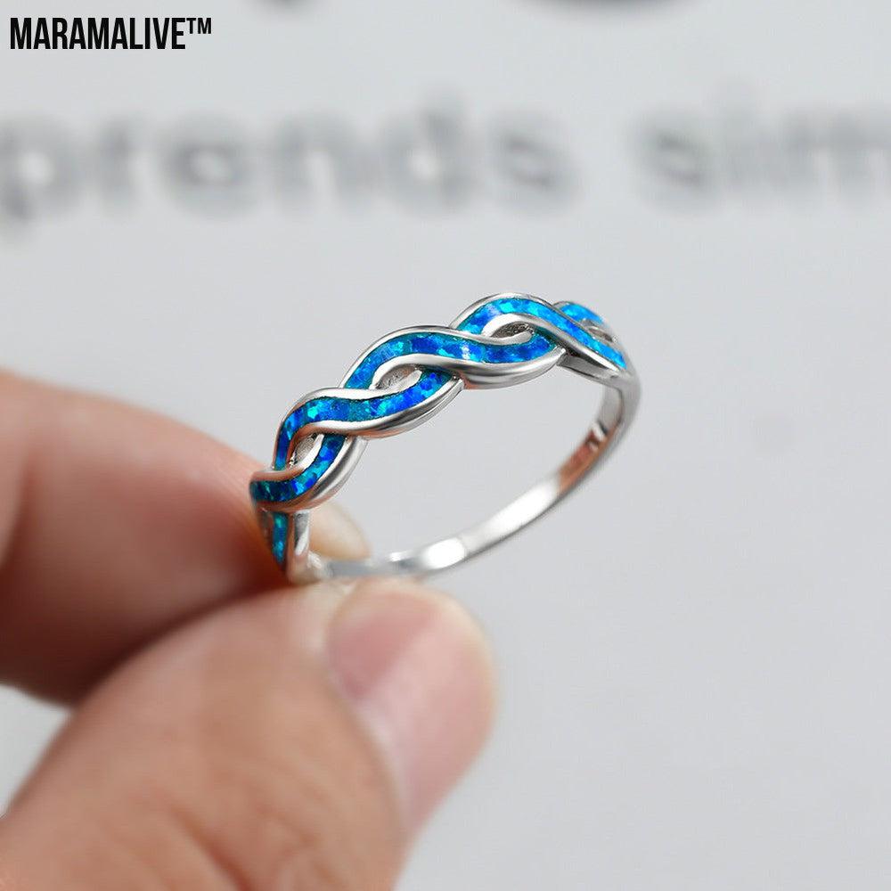 Opal Twist Ring