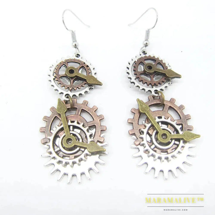 Original Design Octopus/Butterfly/ Owl /Dragonfly/ Phoenix Head/ Vintage Gears Steampunk Drop Earrings Fashion Jewelry