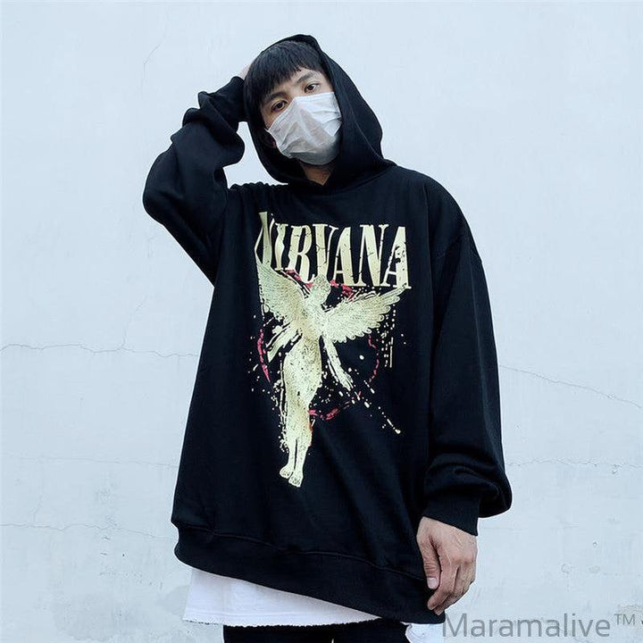 Oversized Punk Style & Hoodie Sweatshirt: Edgy Look