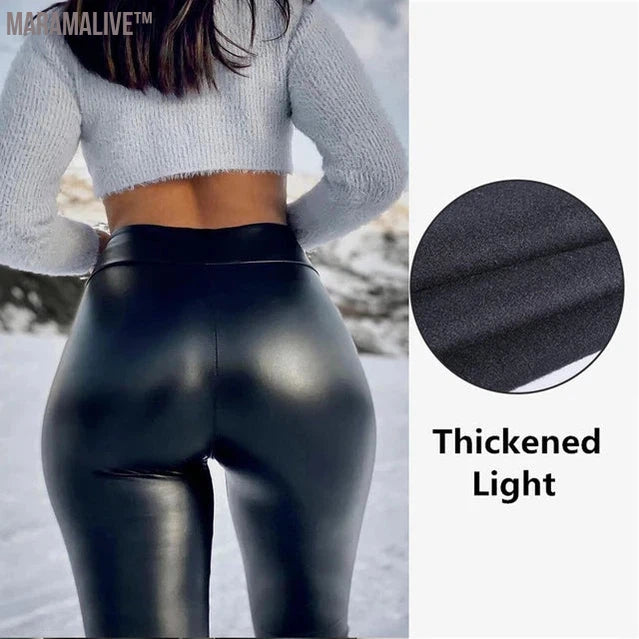 PU Leather Leggings Women Sexy Hips Push Up Leggings Girls XXL Pants Pencil Pants High Waist Casual Leggings New