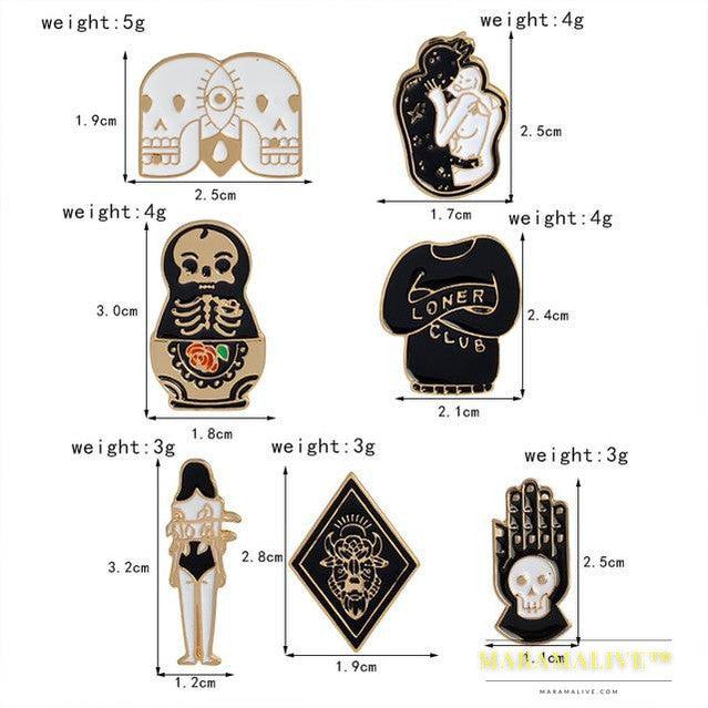 PUNK METAL BROOCHES