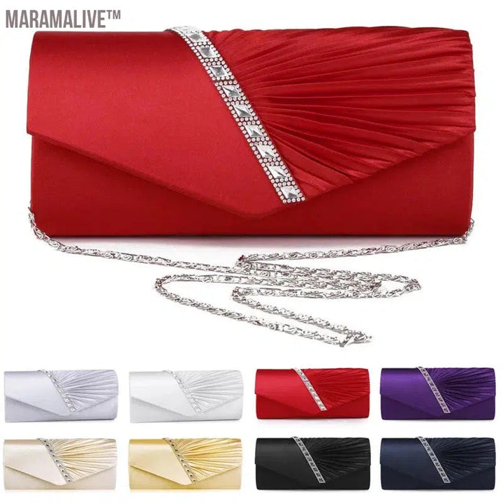 Party Clutches Woman Purple Purse Fashion Luxury Diagonal Rhinestone Prom Party Clutch Evening Bag Shoulder Bag