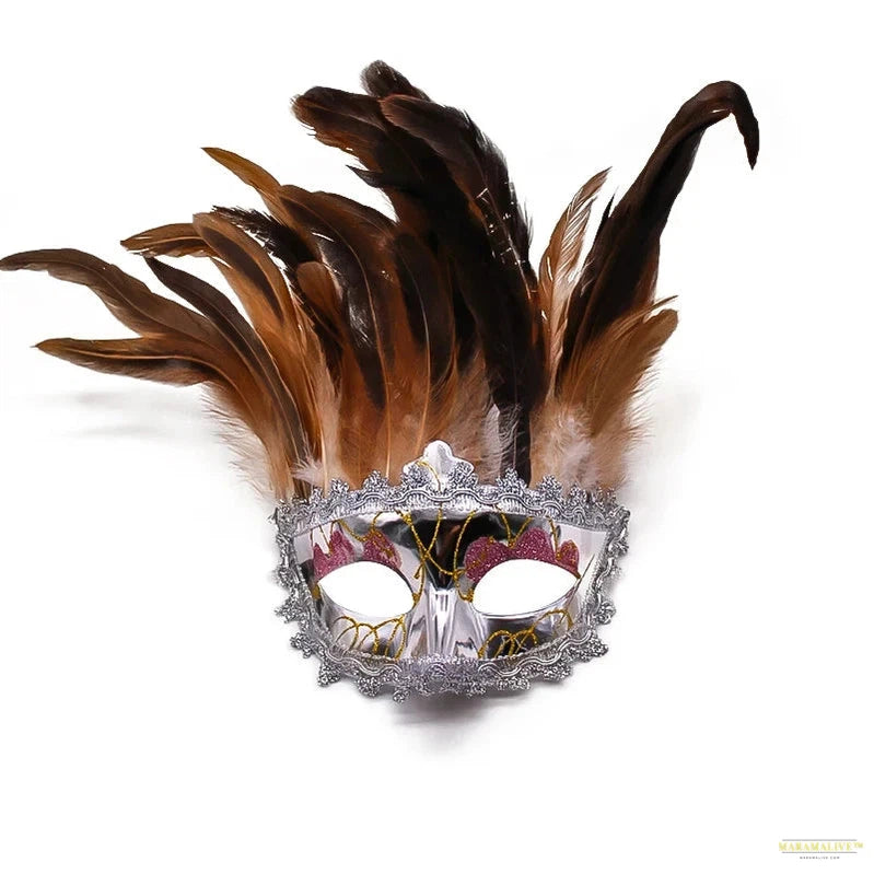 Party Mask Feather Masks Venetian Masquerade Halloween Mask Cosplay Women Eye Masque Bar Nightclub Maske Ball Face