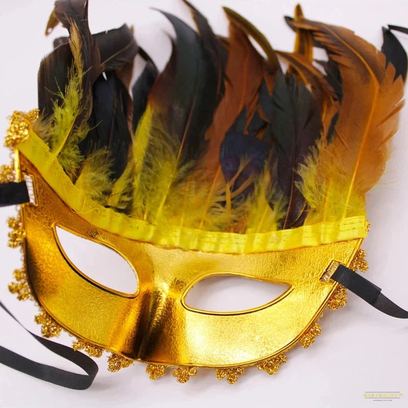 Party Mask Feather Masks Venetian Masquerade Halloween Mask Cosplay Women Eye Masque Bar Nightclub Maske Ball Face