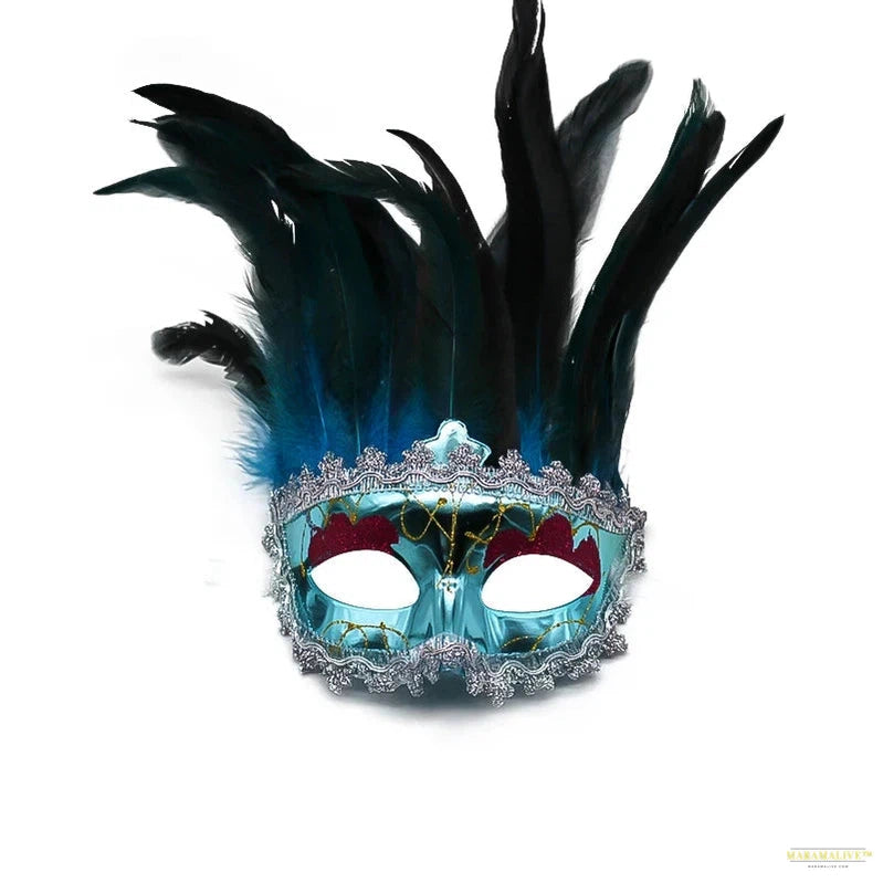 Party Mask Feather Masks Venetian Masquerade Halloween Mask Cosplay Women Eye Masque Bar Nightclub Maske Ball Face