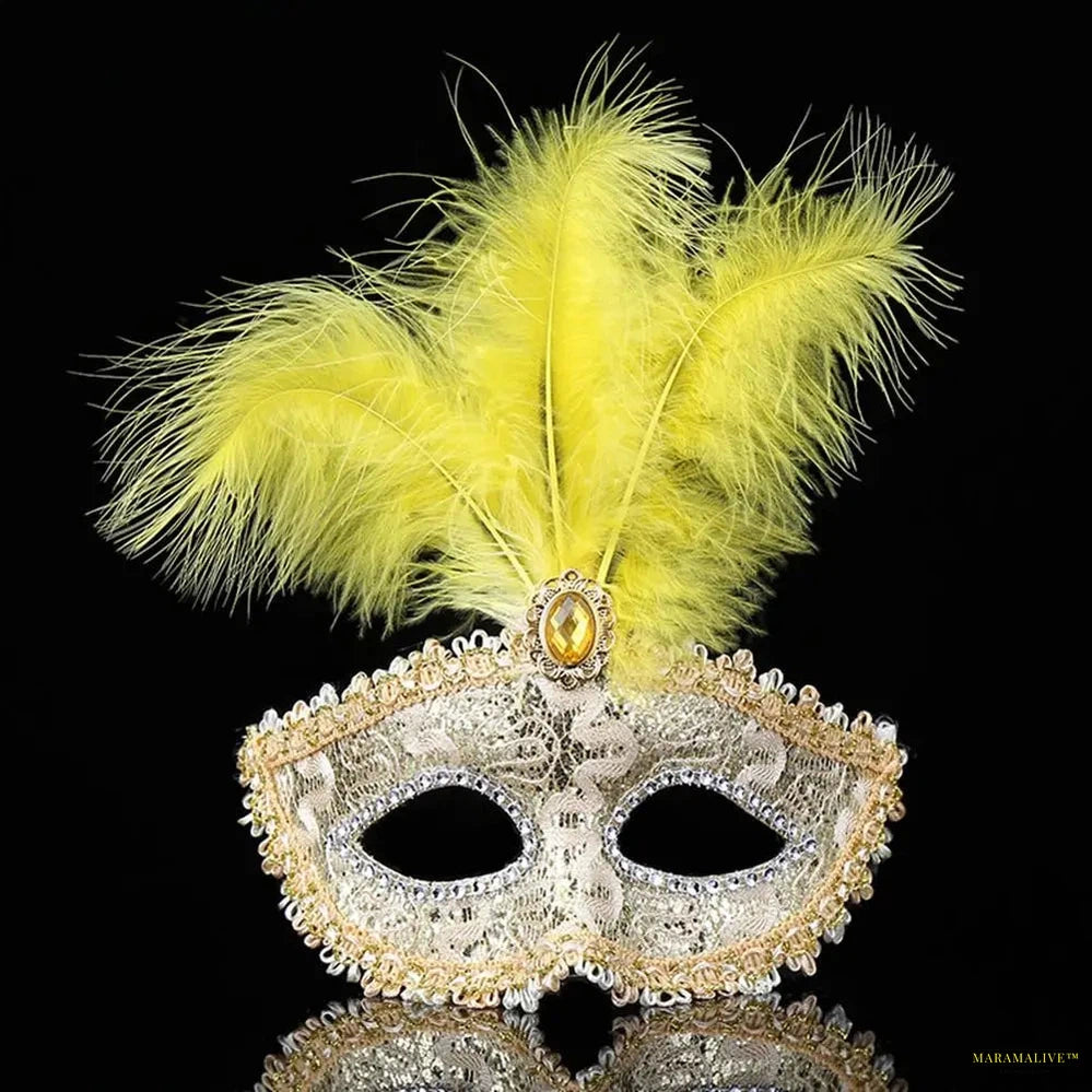 Party Mask Woman Masquerade Luxury Peacock Feathers Half Face Mask Cosplay Costume Venetian Mask For Children