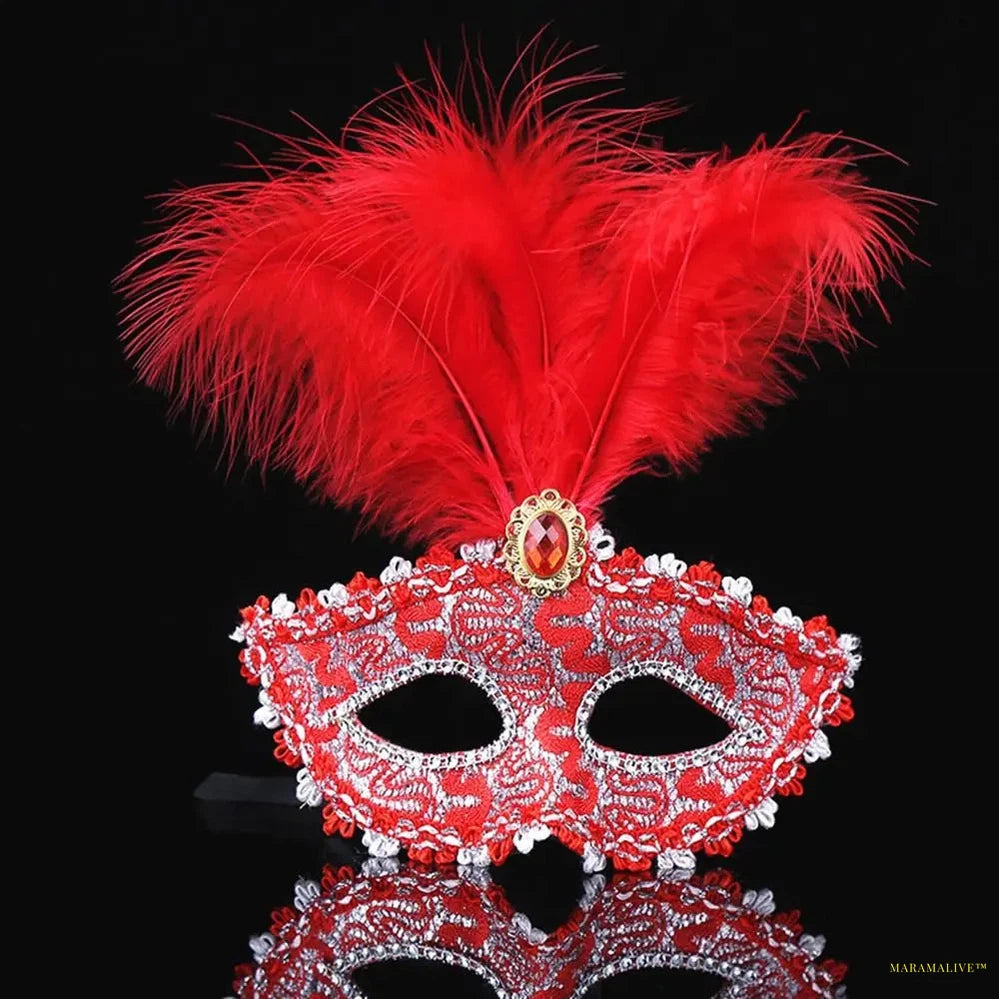 Party Mask Woman Masquerade Luxury Peacock Feathers Half Face Mask Cosplay Costume Venetian Mask For Children