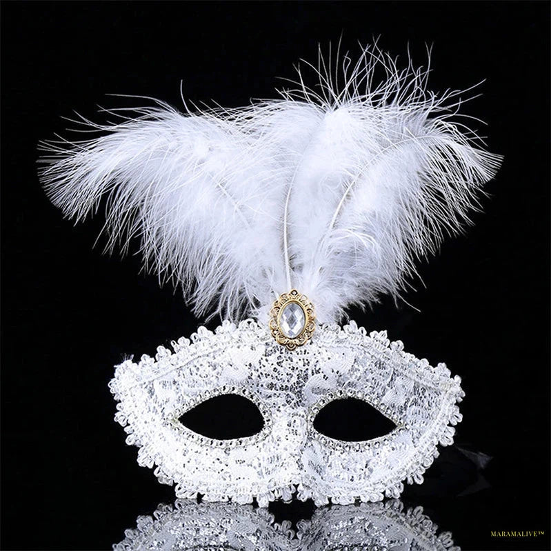 Party Mask Women Masquerade Luxury Peacock Feathers Half Face Mask Cosplay Costume Mask For Children