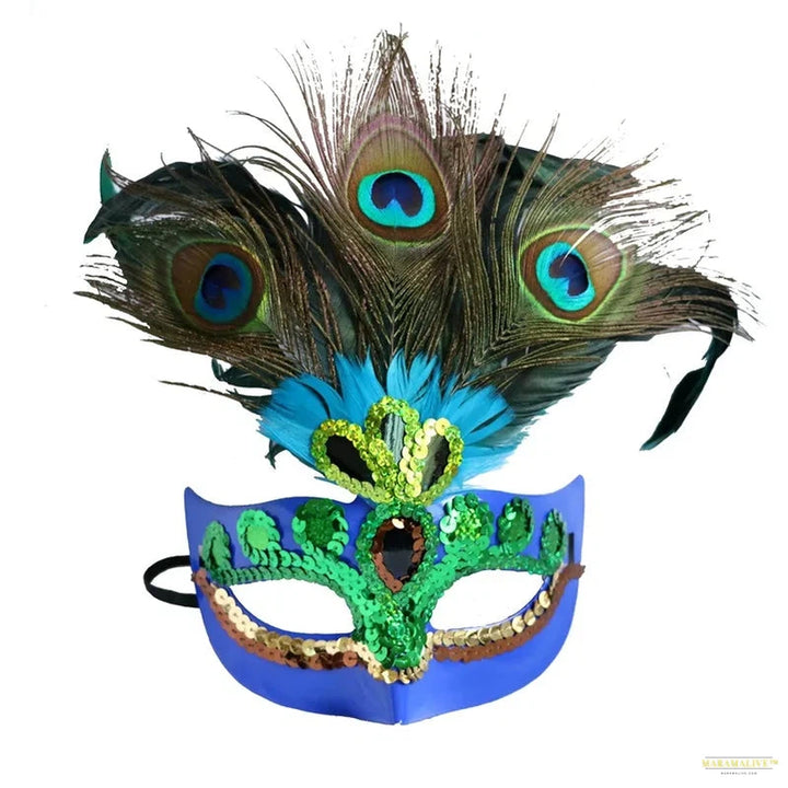 Peacock Feather Mask Christmas Halloween Mask Fashion Masquerade Party Birthday Party Supplies Toys Masquerade Mask