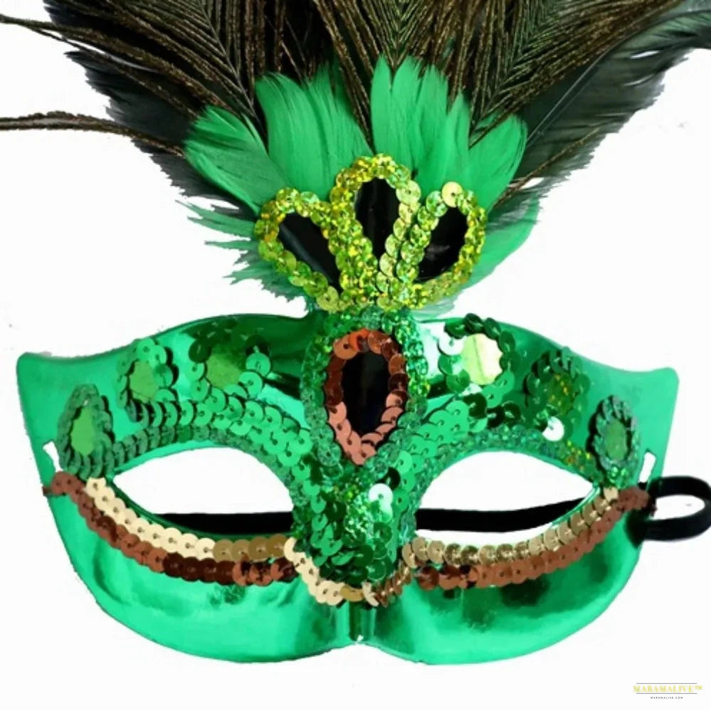 Peacock Feather Mask Christmas Halloween Mask Fashion Masquerade Party Birthday Party Supplies Toys Masquerade Mask