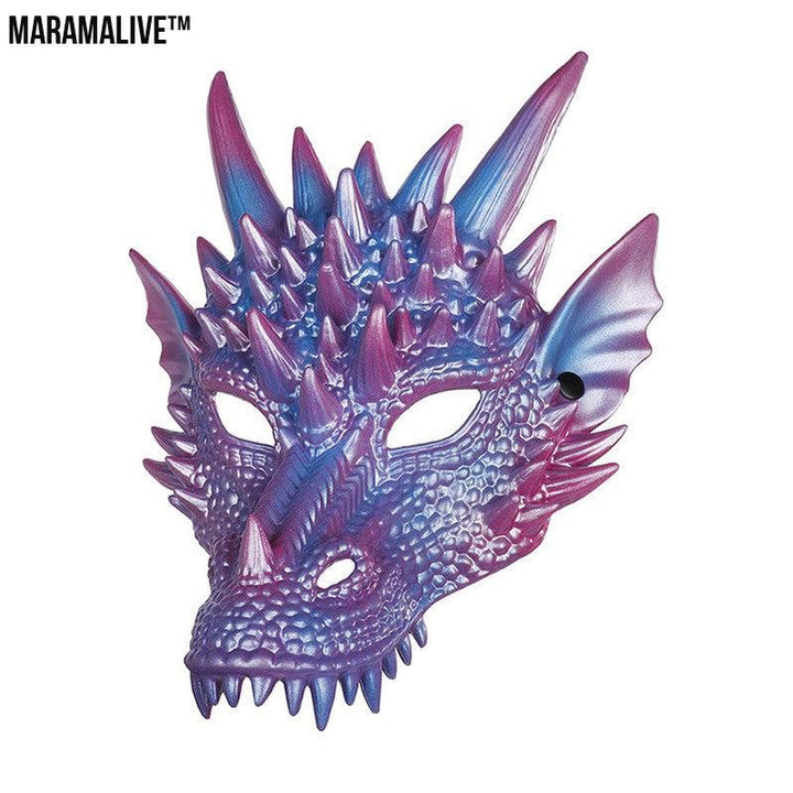 Pearl Blue Dragon Mask Cos Party