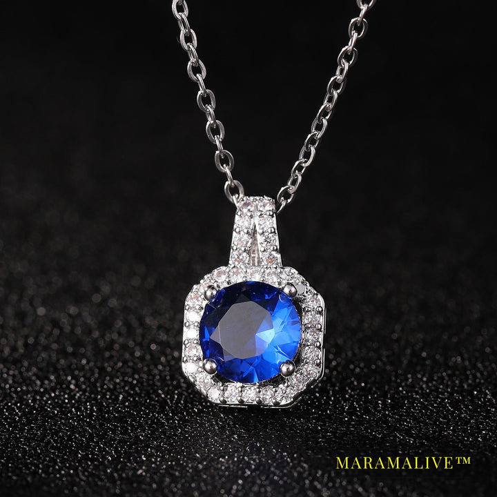 Perfume Bottle Pendant Necklace Women's Full Diamond