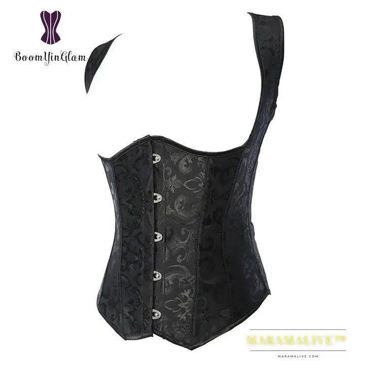 Personal Straps Steam Punk Style Spiral Steel boned Corset Body Shapewear Vest Jacquard Underbust Corset 824#