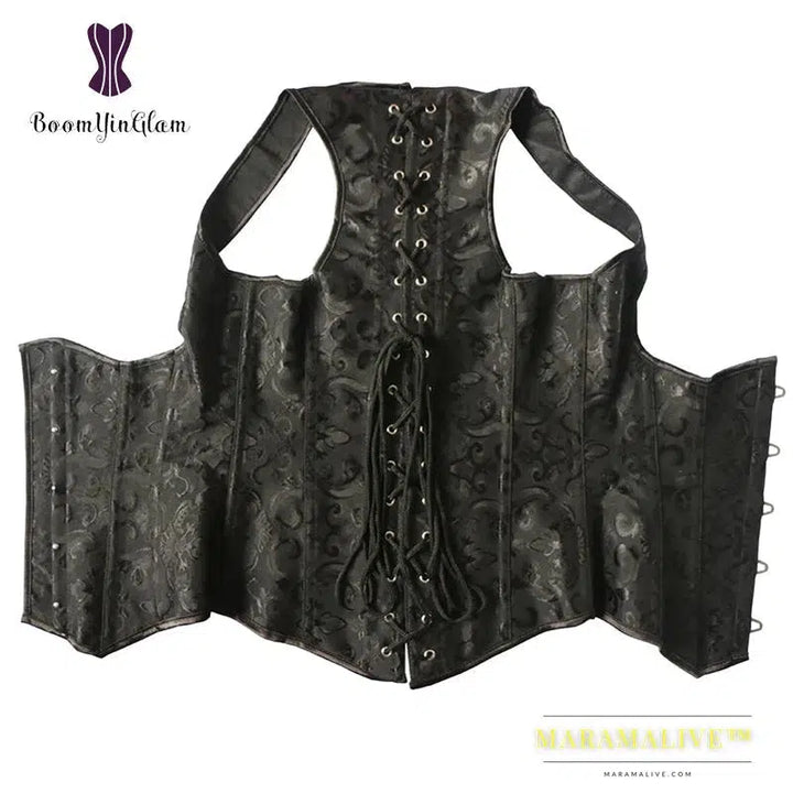 Personal Straps Steam Punk Style Spiral Steel boned Corset Body Shapewear Vest Jacquard Underbust Corset 824#