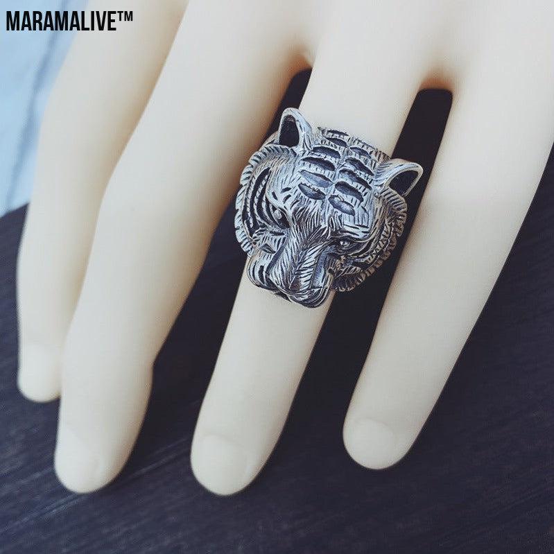 Personality Zodiac Tiger Ring Man