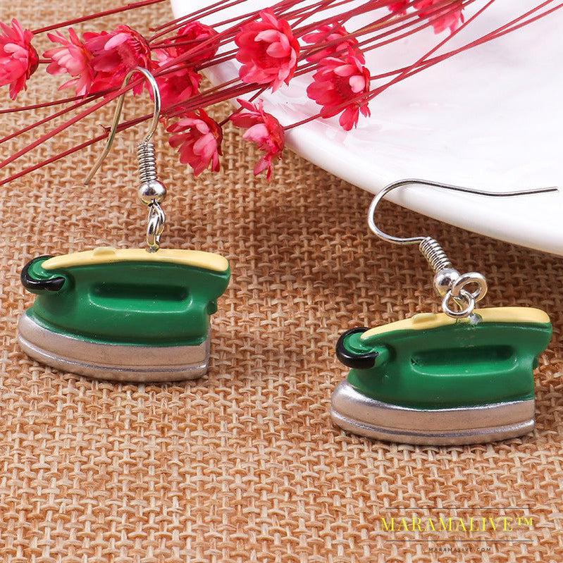 Personalized Old Object Ear Studs Telephone TV Iron Radio Retro Chinese Style Eardrop Earring