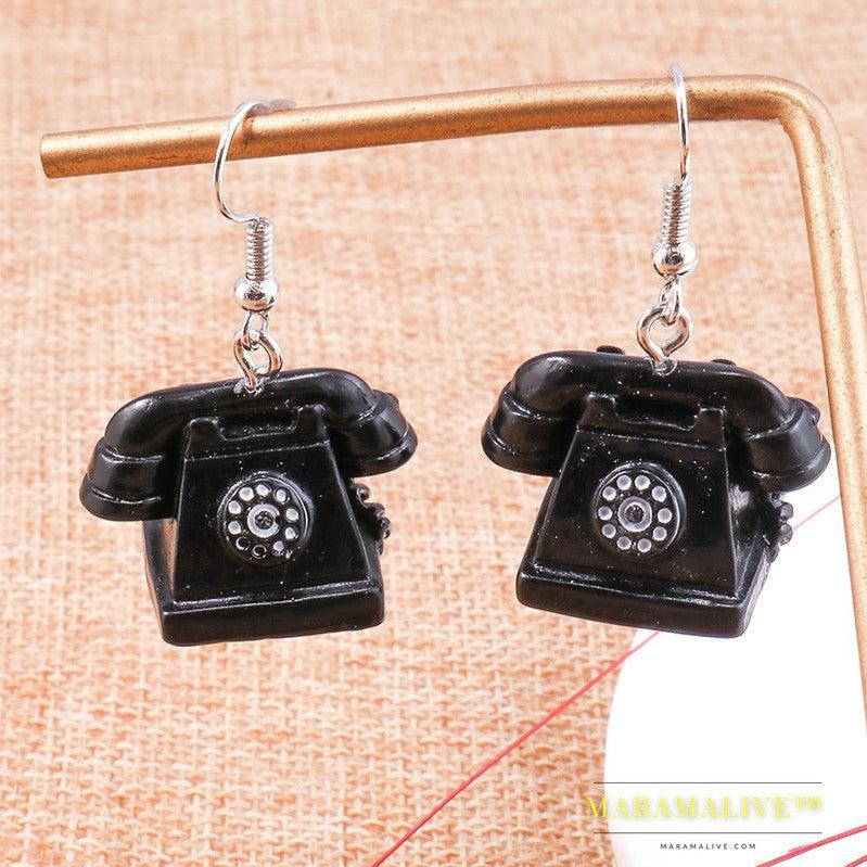 Personalized Old Object Ear Studs Telephone TV Iron Radio Retro Chinese Style Eardrop Earring