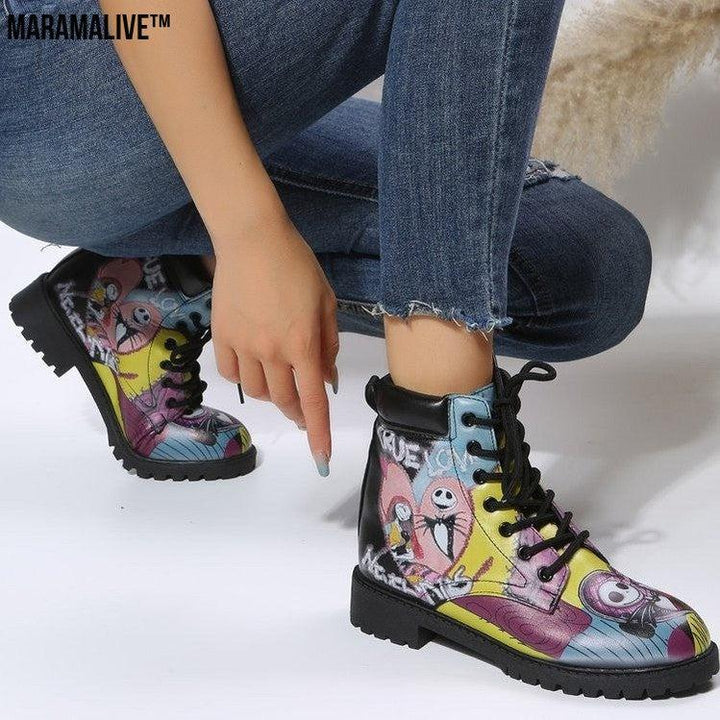 Platform Boots Locomotive Women's Retro Boots