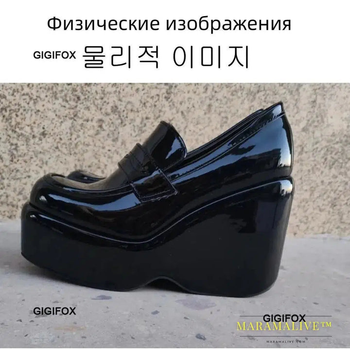 Platform Wedge Pumps For Women Slip On Mary Jane Punk Goth Fashion High Heels Shoes Spring Casual Mary Janes Lolita