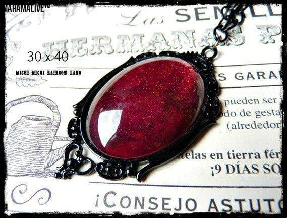 Plum Sunset Talisman: Purple Night Sky Gothic Necklace