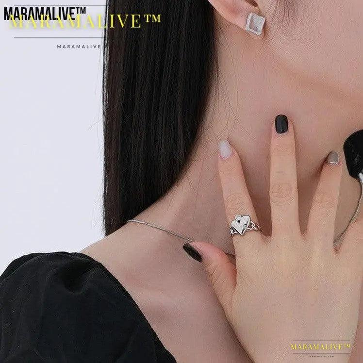 Pretty, thoughtful Gift for Her - Women's Fashion Personality Love Heart-shaped Ring