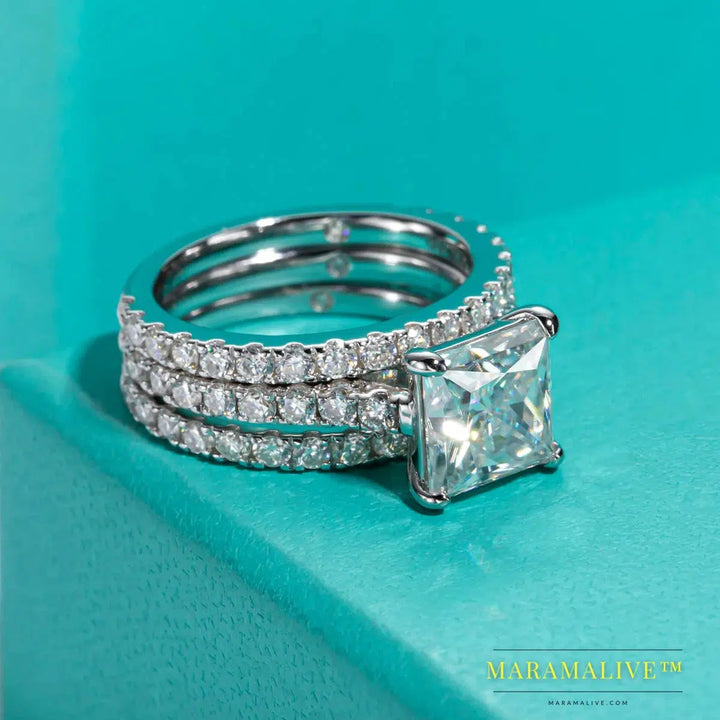 Princess Cut Moissanite: Luxe Engagement Ring, Fair Price