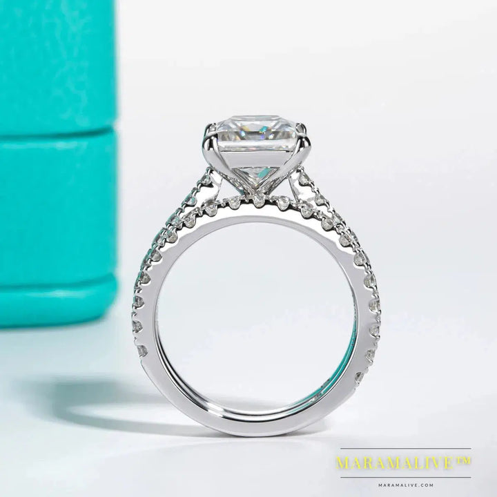 Princess Cut Moissanite: Luxe Engagement Ring, Fair Price