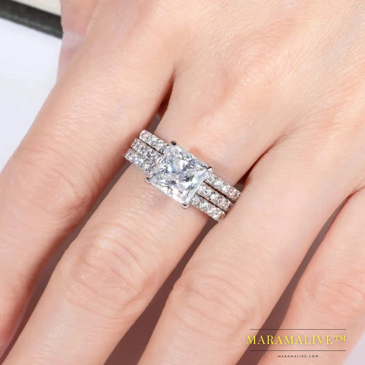 Princess Cut Moissanite: Luxe Engagement Ring, Fair Price