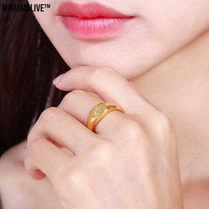 Printed Copper And Gold Plated Ring