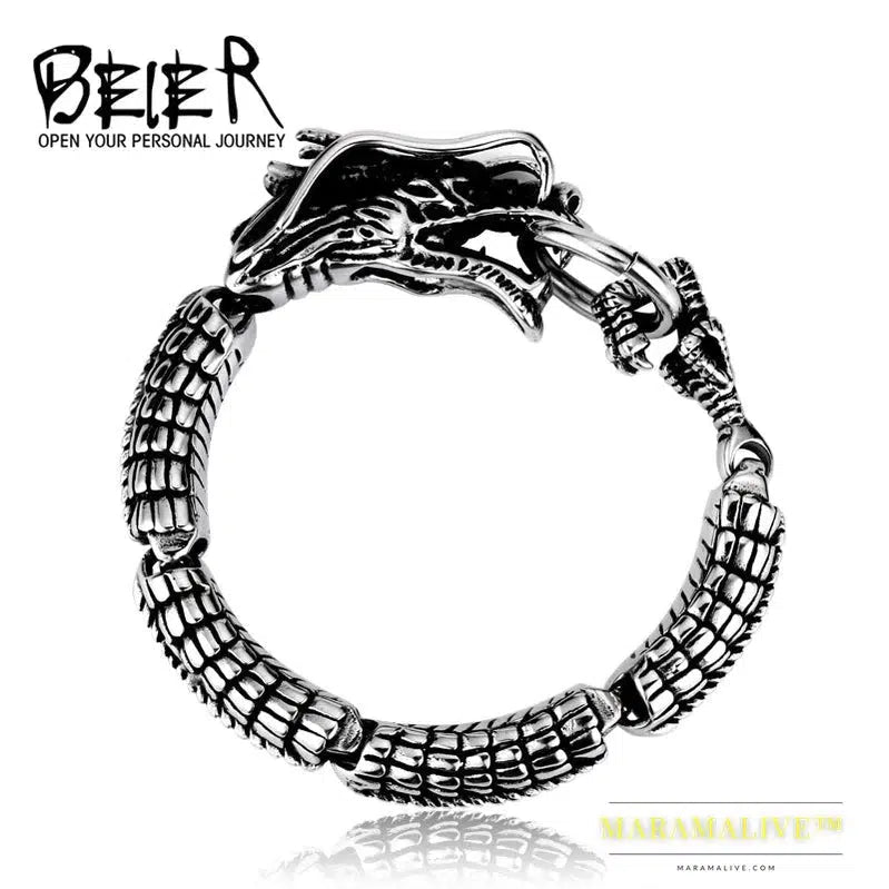 Punk Dragon Animal Bracelet &bangle For Man 316 Stainless Steel Man's High Quality Jewelry