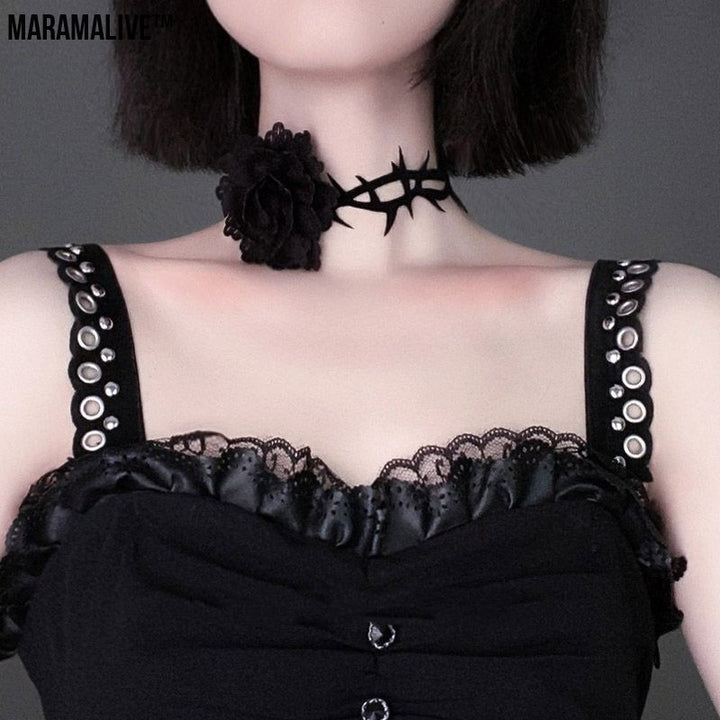 Punk Gothic Court Dark Briar Rose choker