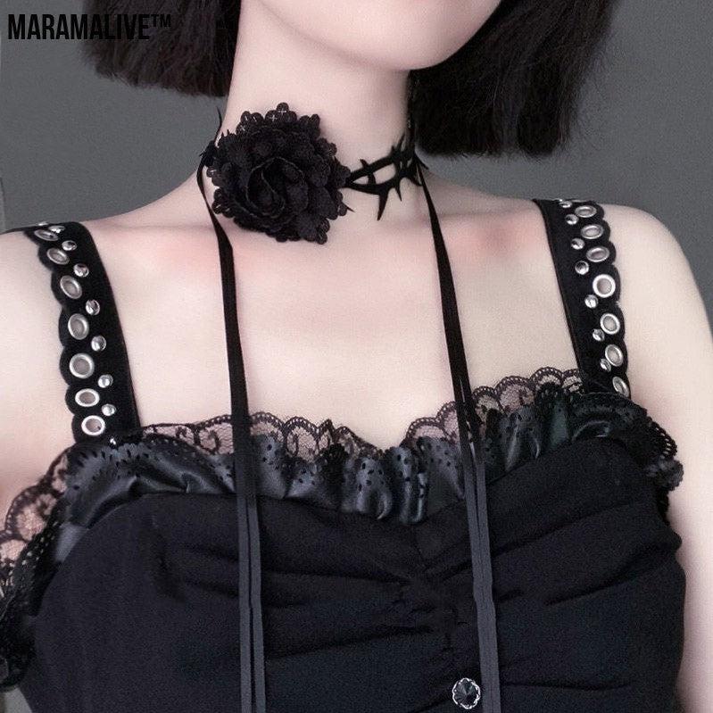 Punk Gothic Court Dark Briar Rose choker